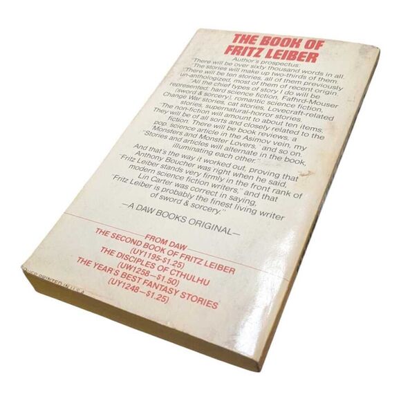 The Book of Fritz Leiber 1974 DAW Paperback Vintage Hugo SF VG - Picture 2 of 5
